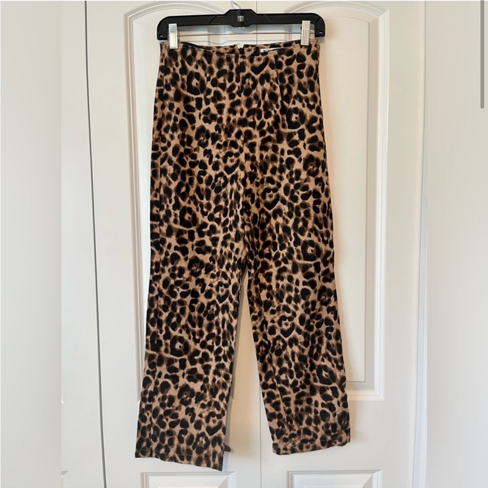 Reformation Leopard Print Cropped Pants
